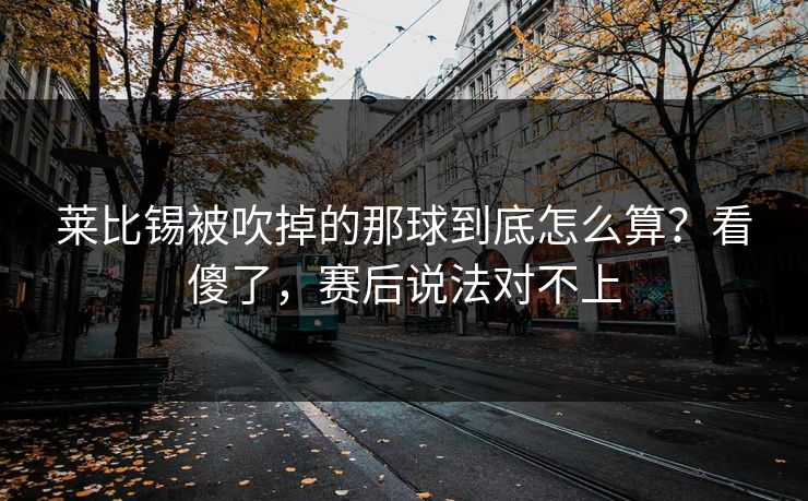 莱比锡被吹掉的那球到底怎么算？看傻了，赛后说法对不上